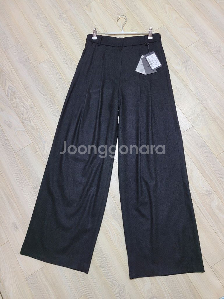새상품 한섬 시스템 캐시미어 와이드 팬츠 블랙 55/랑방 타임 더캐시미어 마인--4