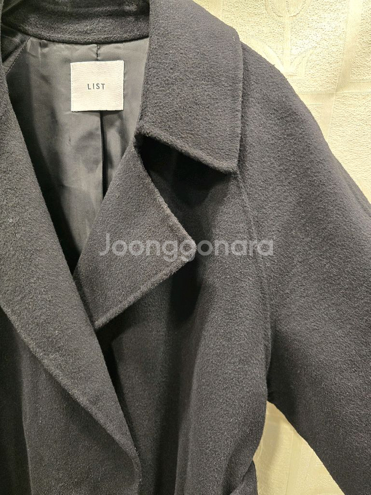 리스트 LIST 핸드메이드 캐시미어 울 롱코트 55~66--2