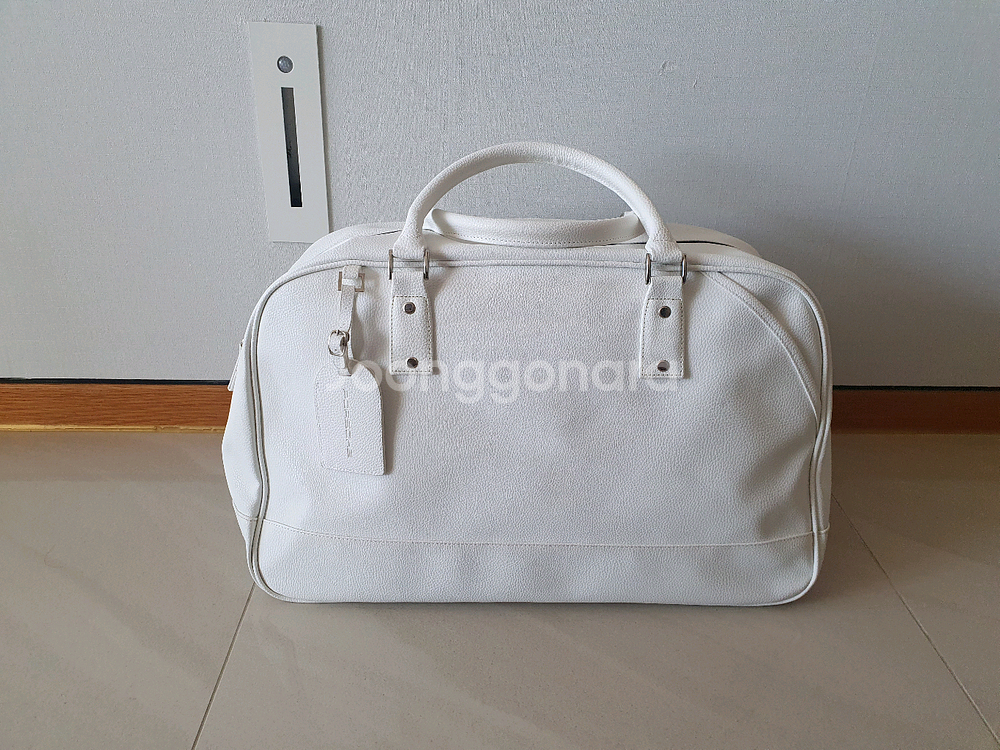 여성용 화이트 보스턴백--0