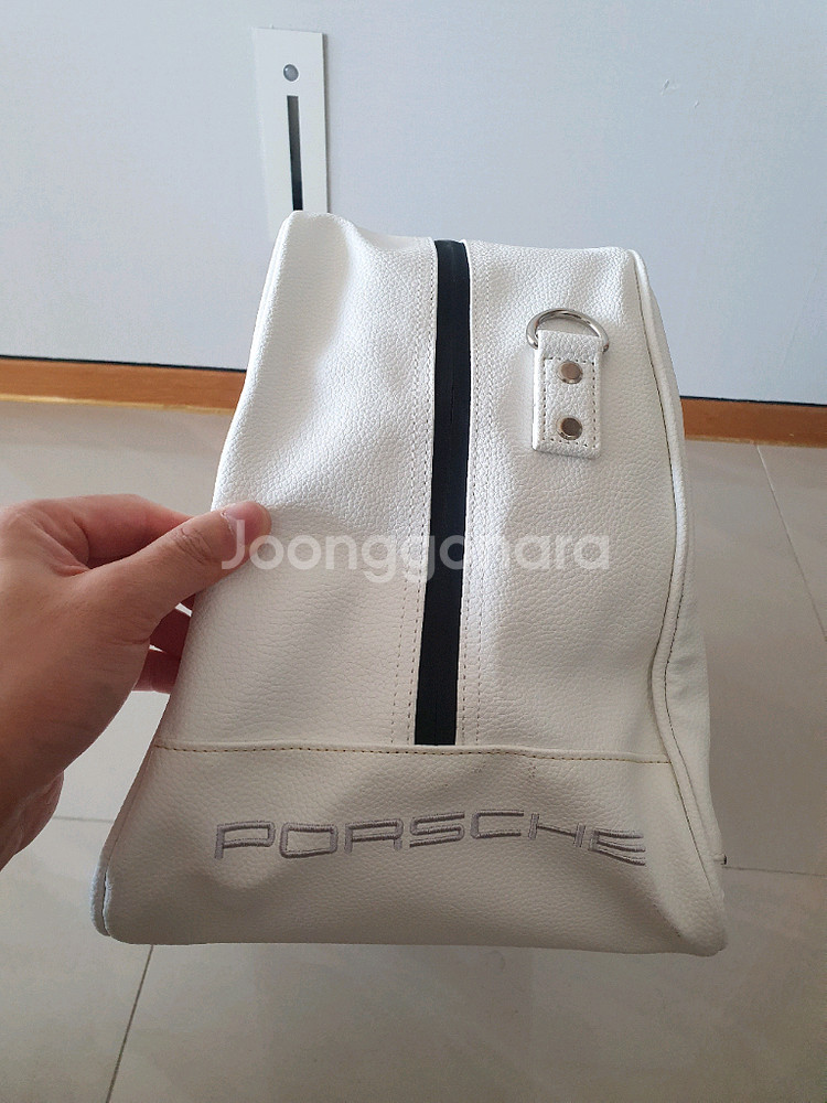 여성용 화이트 보스턴백--3