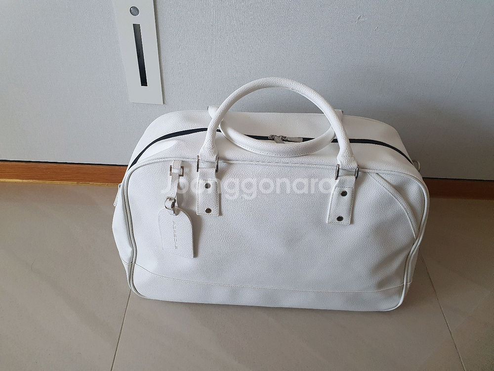 여성용 화이트 보스턴백--1