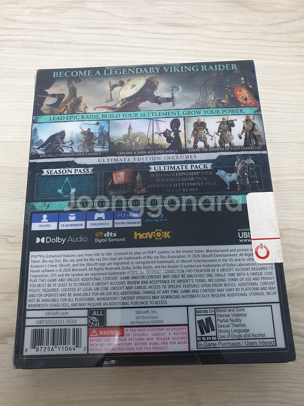 [PS4] 어쌔신 크리드 발할라 북미판 얼티밋 에디션--2
