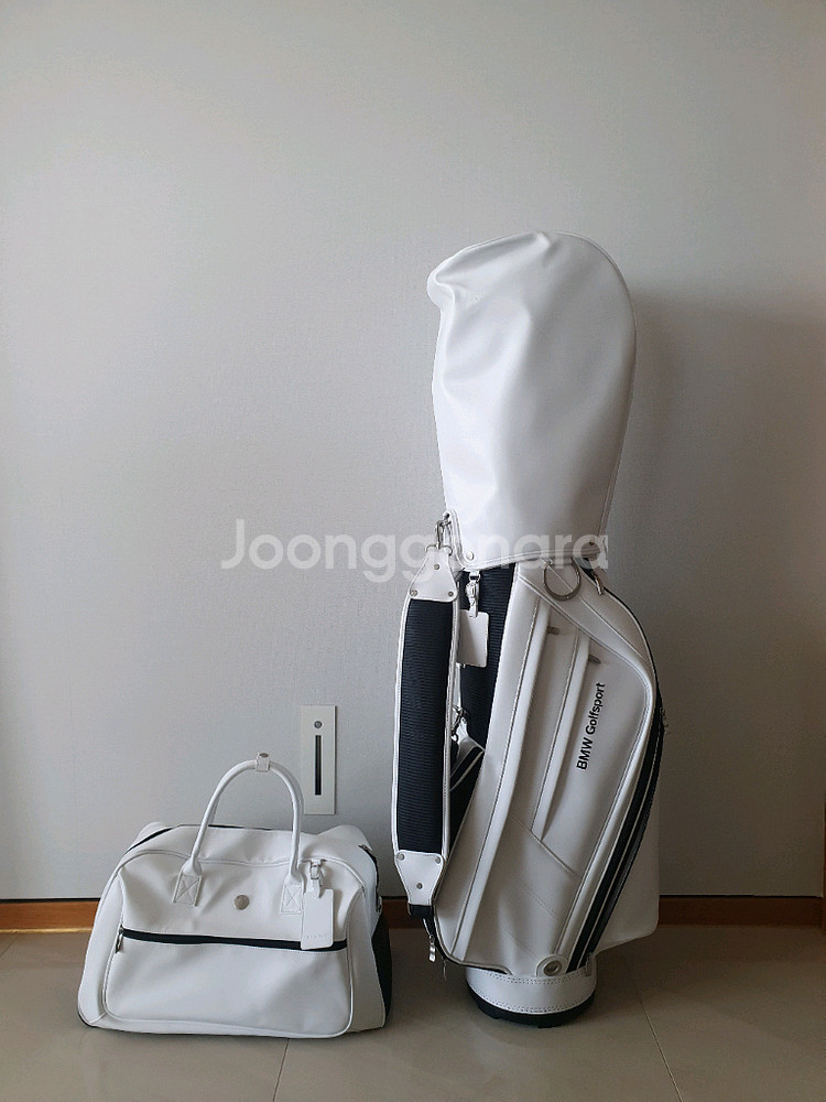 BMW 화이트 골프백 세트 새상품 판매 정품--0
