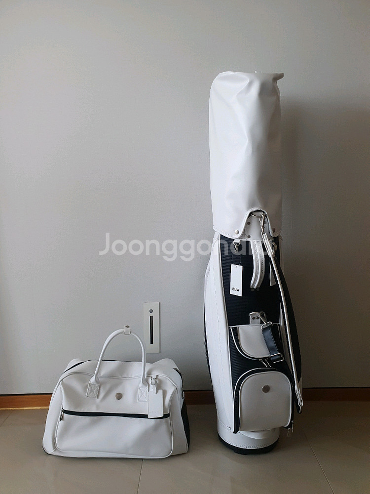 BMW 화이트 골프백 세트 새상품 판매 정품--1