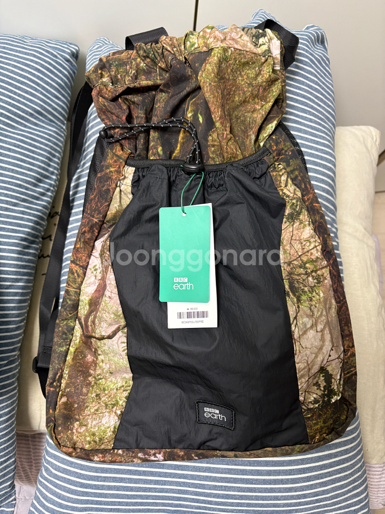 새상품)비비씨어스 여성용 친환경 스몰핸들 여행 보조 가방 실사 프린팅 숄더 백팩--0