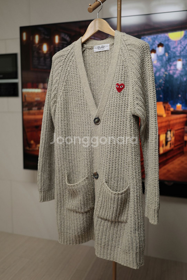 감성 한 스푼, 꼼데가르송 니트 롱가디건 L~XL--1