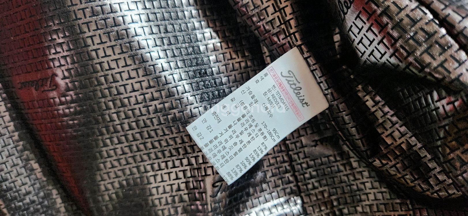 타이틀리스트 투어핏 구스 경량 패딩 (레드)--4