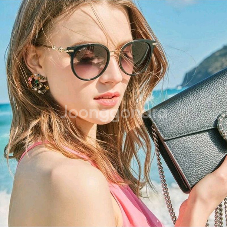 구찌 명품 신상 블랙 라운드 선글라스 [새상품&정품]--5