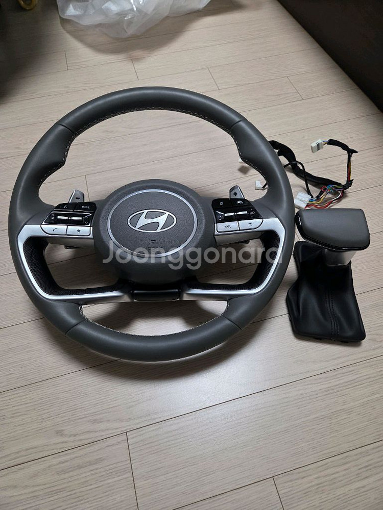 아반떼 CN7 페이스리프트 핸들/기어봉 셋트--1