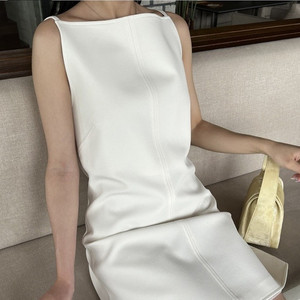 EITHER 이더 슬림 미니 원피스 (슬리브리스 드레스)