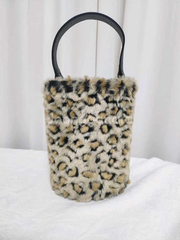 한섬 시스템 레오파드 버킷백 토트백--0