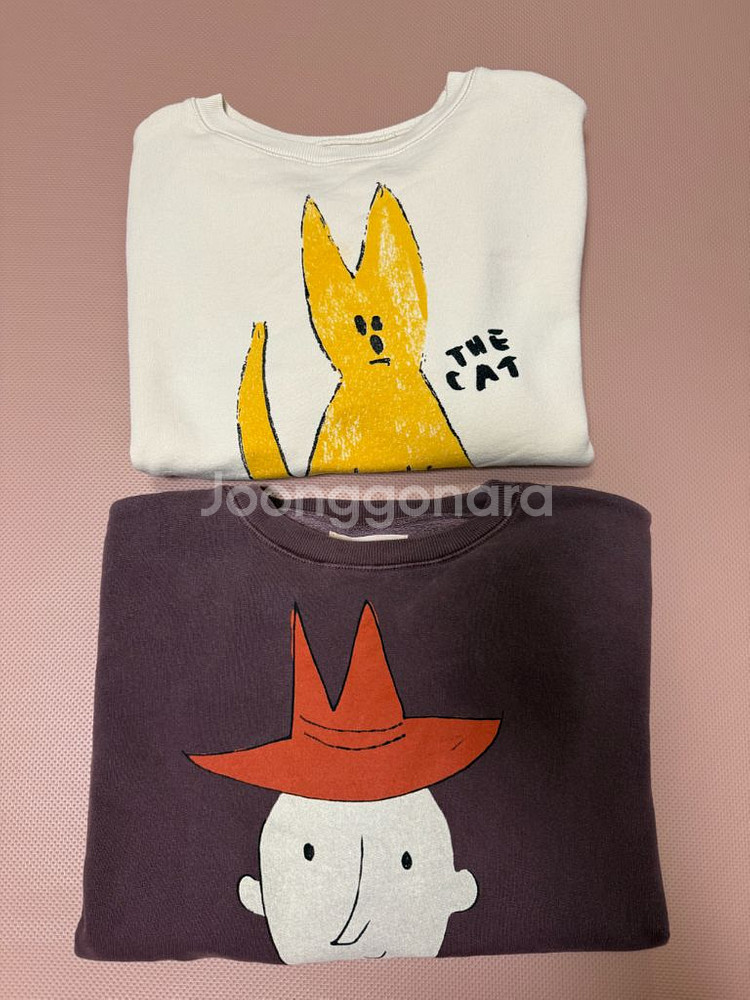 타오 기모 맨투맨 12y (루즈핏) 2개일괄--0