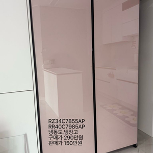 삼성 비스포크 냉동고 냉장고 원도어