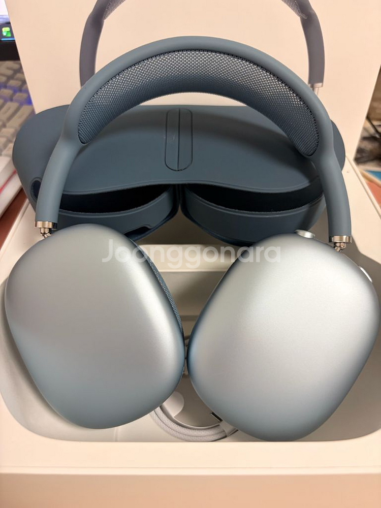 에어팟 맥스 c타입 블루 풀박스 보증남음--2