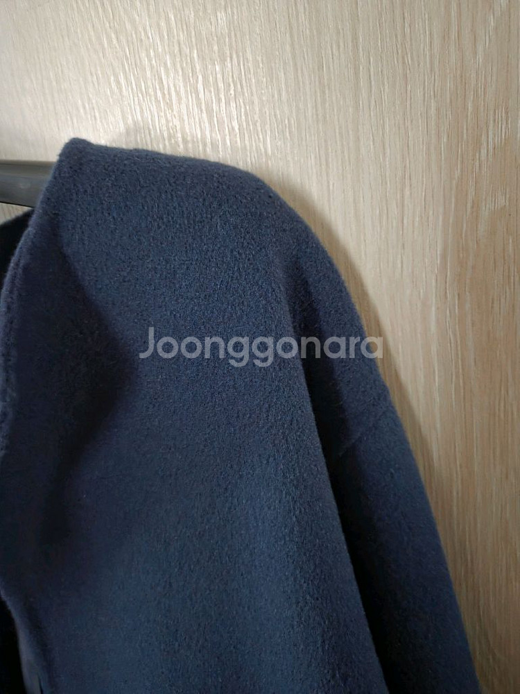 캐시미어 100% 노카라 네이비 롱코트 새상품--7