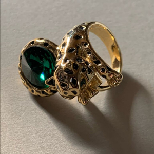 빈티지 표범 반지