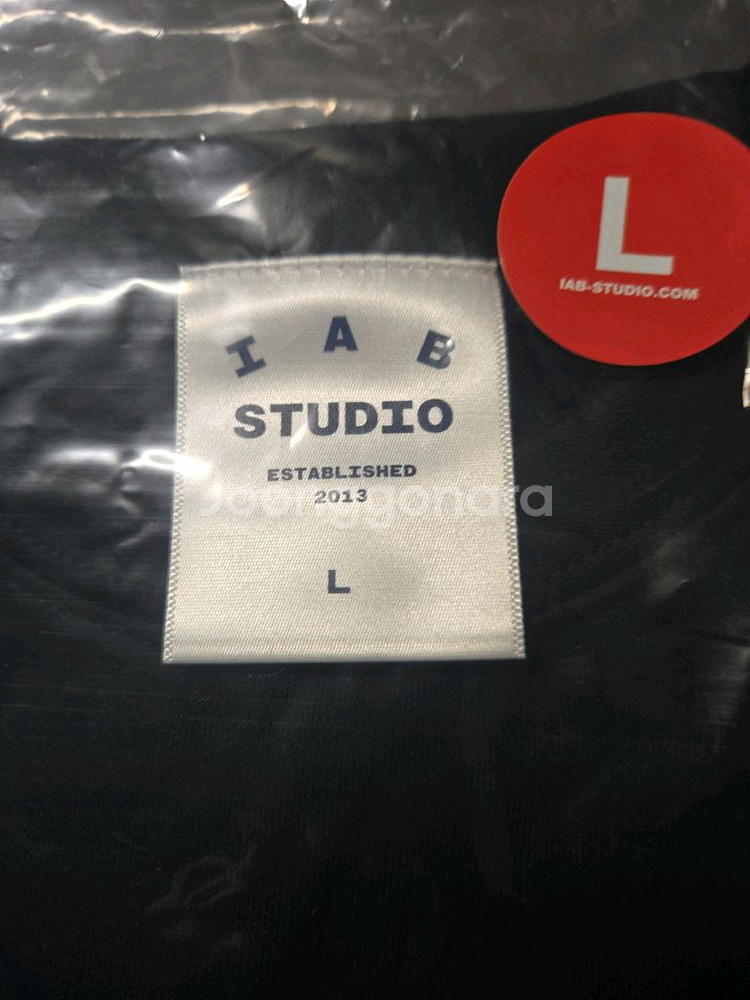 IAB STUDIO 블랙 반팔 티셔츠 L 새상품--2