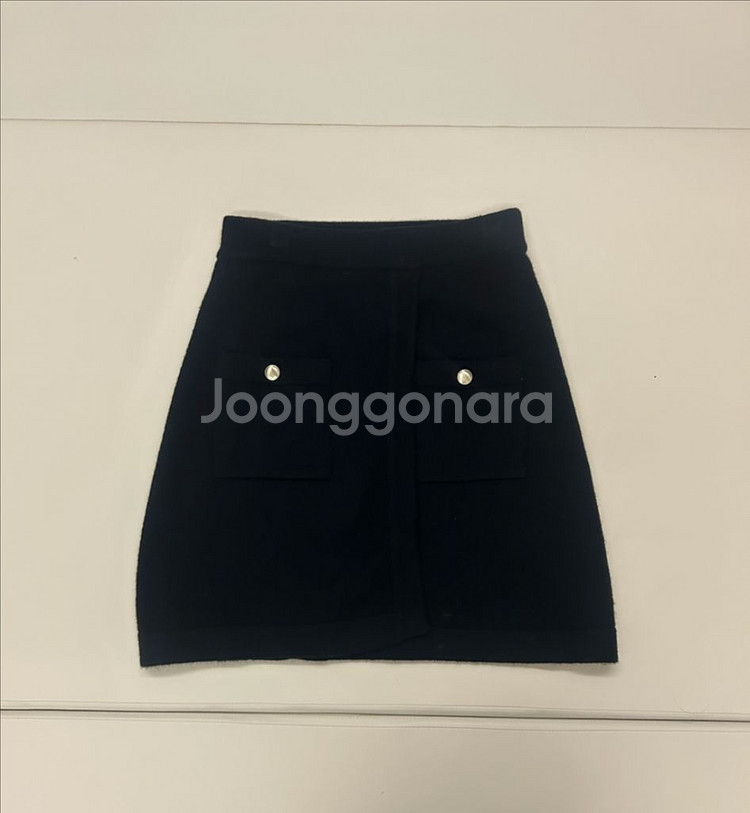 시에 sie 쉘 니트랩 미니스커트 블랙 S--0