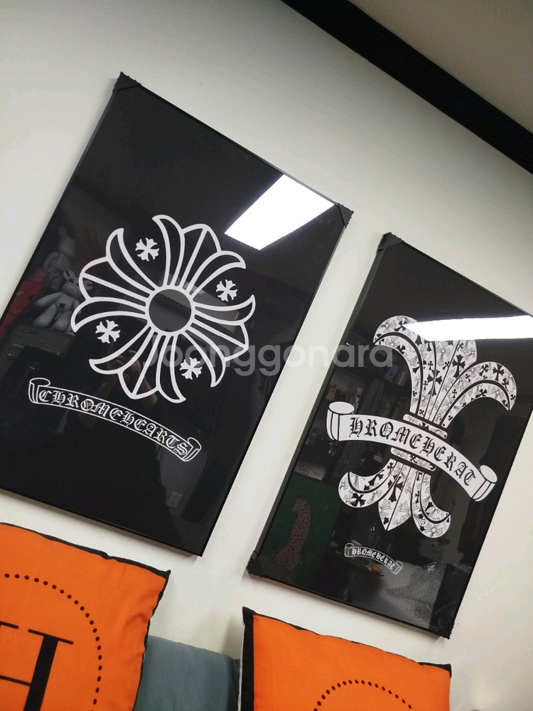 크롬하츠 로고 대형 그림 액자 팝아트 인테리어소품 인테리어액자 명품그림 명품액자--5