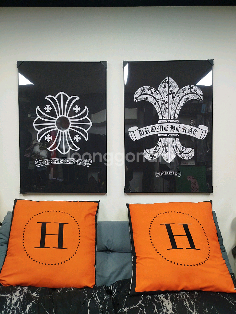 크롬하츠 로고 대형 그림 액자 팝아트 인테리어소품 인테리어액자 명품그림 명품액자--2