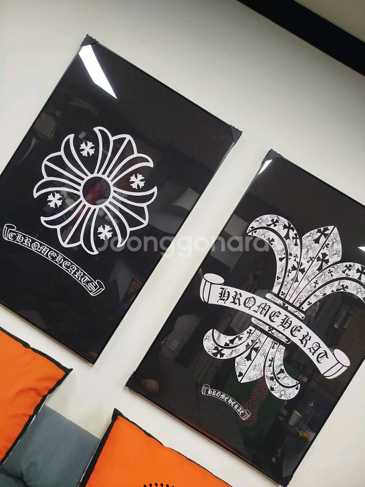 크롬하츠 로고 대형 그림 액자 팝아트 인테리어소품 인테리어액자 명품그림 명품액자--3