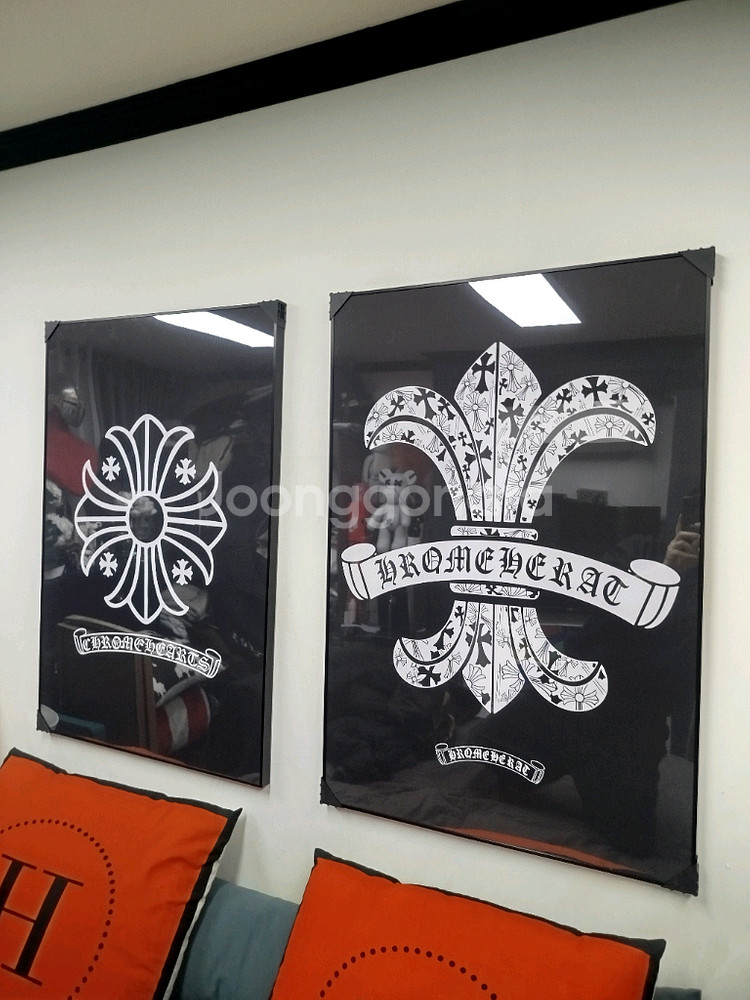 크롬하츠 로고 대형 그림 액자 팝아트 인테리어소품 인테리어액자 명품그림 명품액자--5