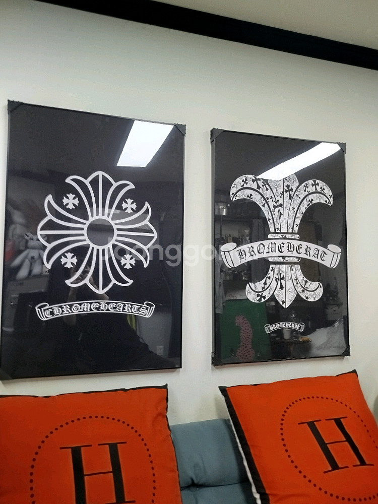 크롬하츠 로고 대형 그림 액자 팝아트 인테리어소품 인테리어액자 명품그림 명품액자--8