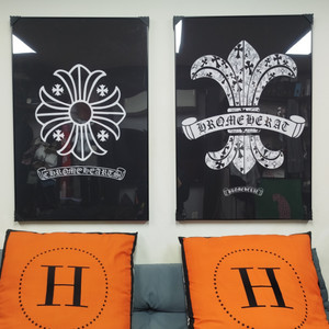 크롬하츠 로고 대형 그림 액자 팝아트 인테리어소품 인테리어액자 명품그림 명품액자