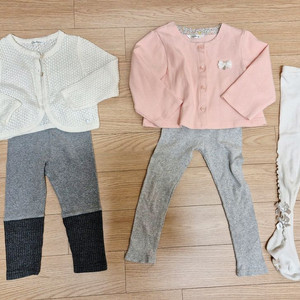 여아 옷 가디건,바지, 양말세트 90 사이즈