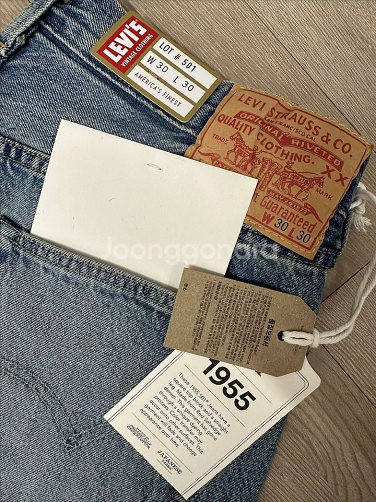 리바이스 lvc 블랙잭 30x30 30/30 30*30 허리30 기장30--0