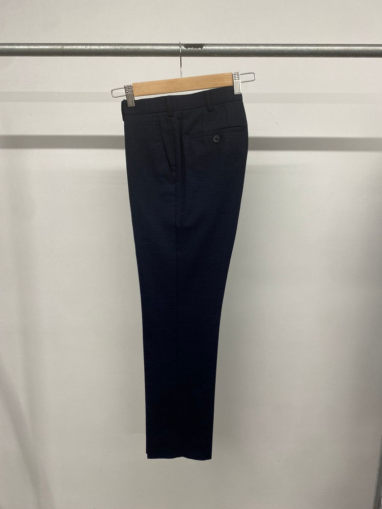 (95,30)남성용 지이크 파렌하이트 잔체크 네이비 수트 셋업 정장 세트 이미지