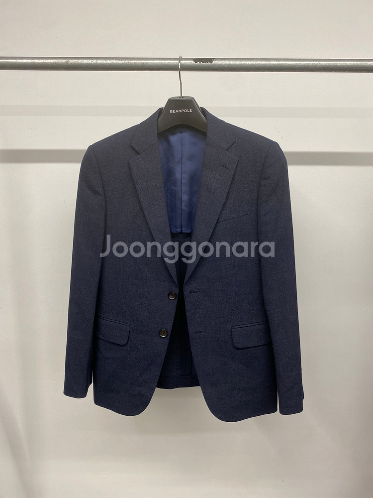 (95,30)남성용 지이크 파렌하이트 잔체크 네이비 수트 셋업 정장 세트--1