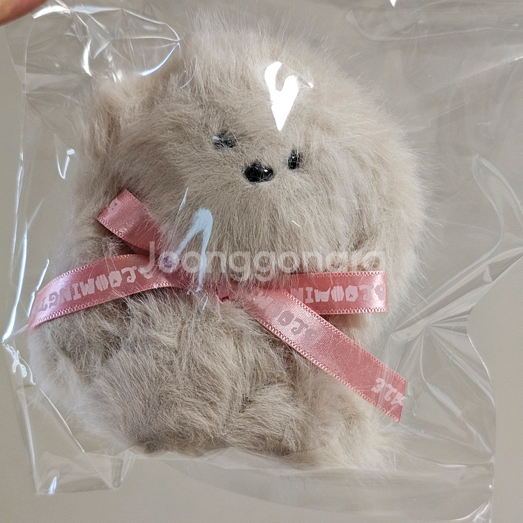 새제품) 미니뿌 미니푸 인형 키링 브라운--0