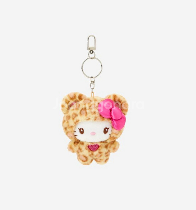 산리오 호피 키티 갈 쿠마 마스코트 키링 키체인--0