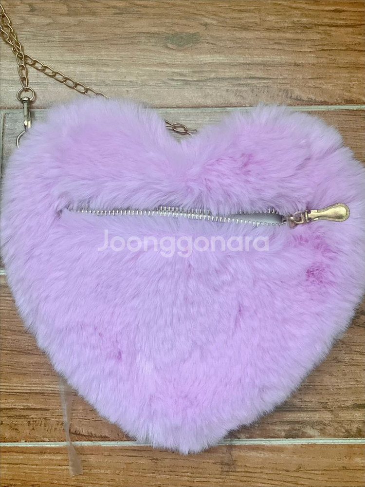 하트 모양 퍼 크로스백 1+1--1