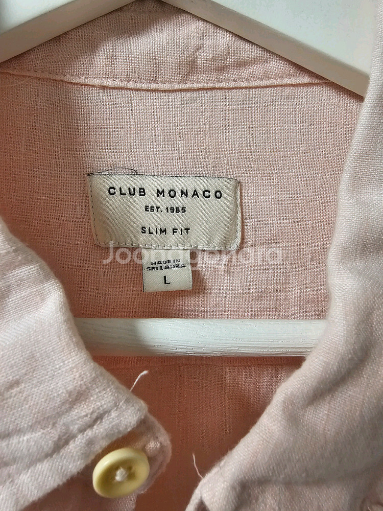 클럽 모나코 핑크 린넨 셔츠 L--2
