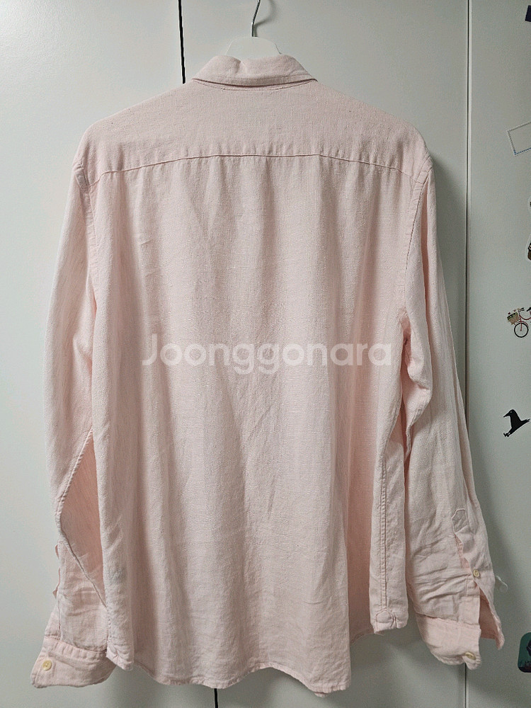 클럽 모나코 핑크 린넨 셔츠 L--1