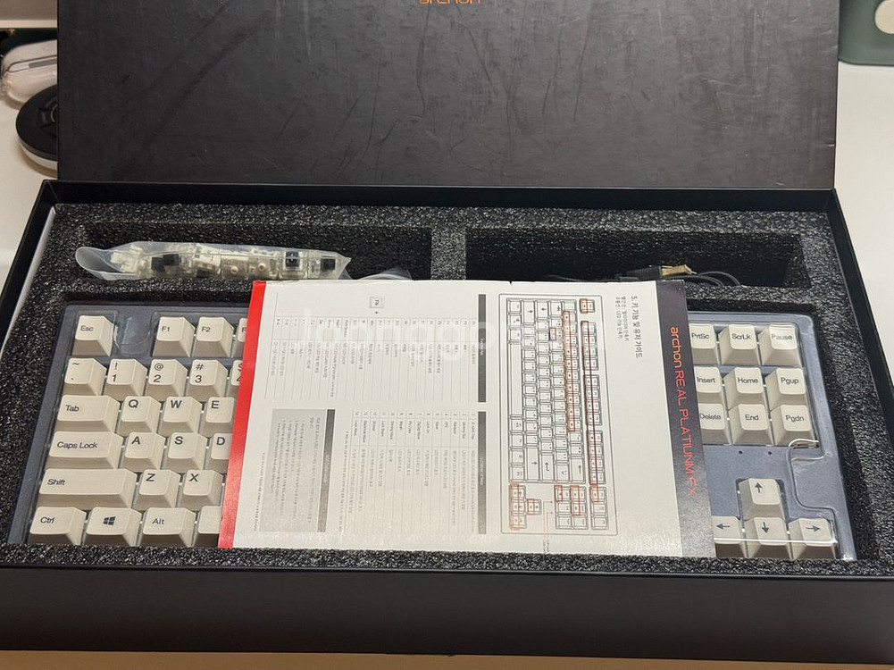 아콘 FX Real 알루미늄 키보드(박스 흑축, 윤활O)--4