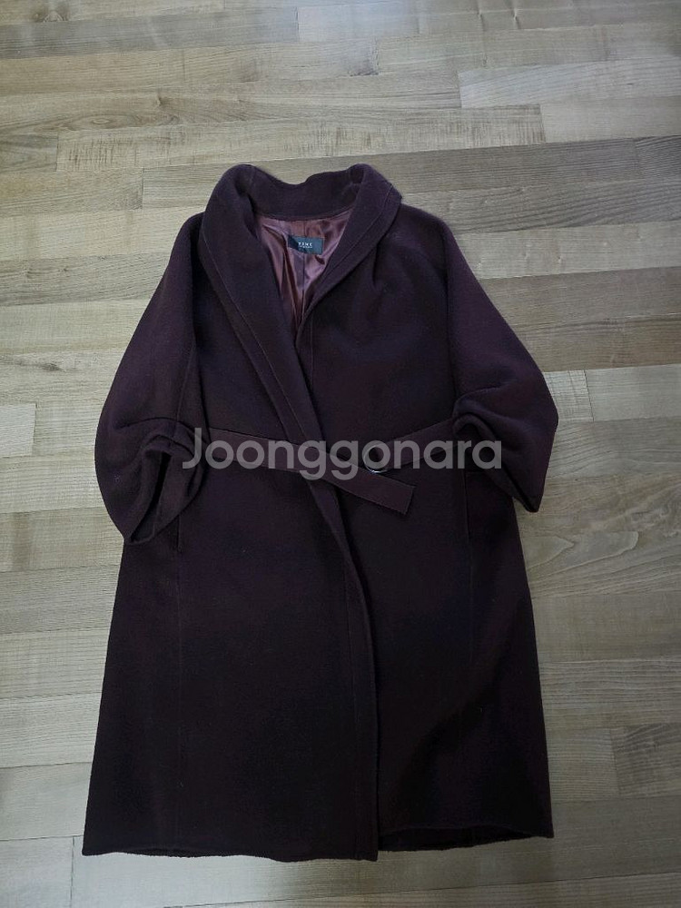 정품) TIME 타임 한섬 캐시미어 울 코트--0