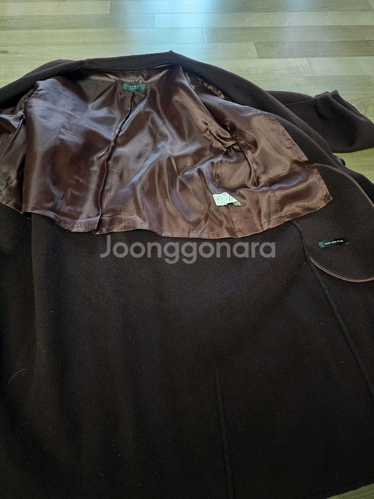 정품) TIME 타임 한섬 캐시미어 울 코트--7