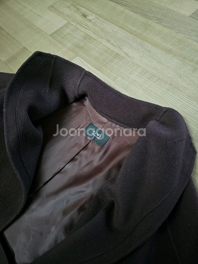 정품) TIME 타임 한섬 캐시미어 울 코트--8