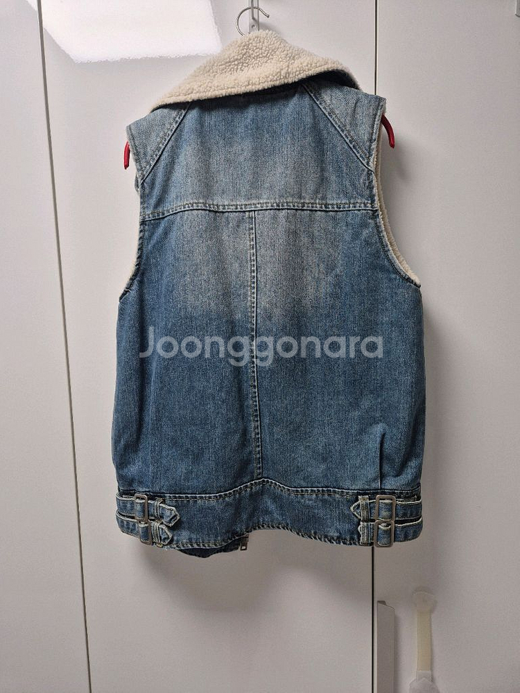 에드혹 데님 뽀글이 베스트 95사이즈--1