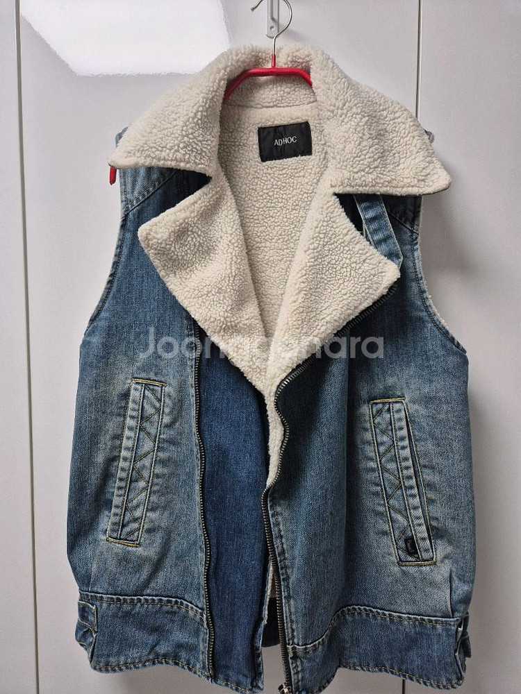 에드혹 데님 뽀글이 베스트 95사이즈--0