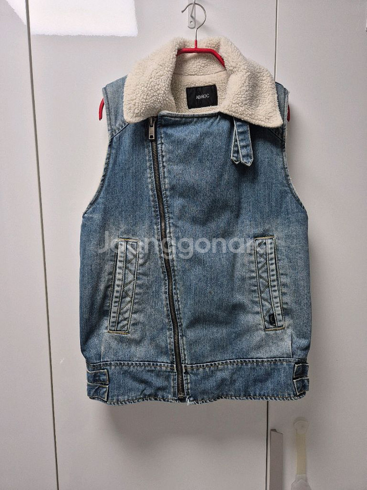 에드혹 데님 뽀글이 베스트 95사이즈--3