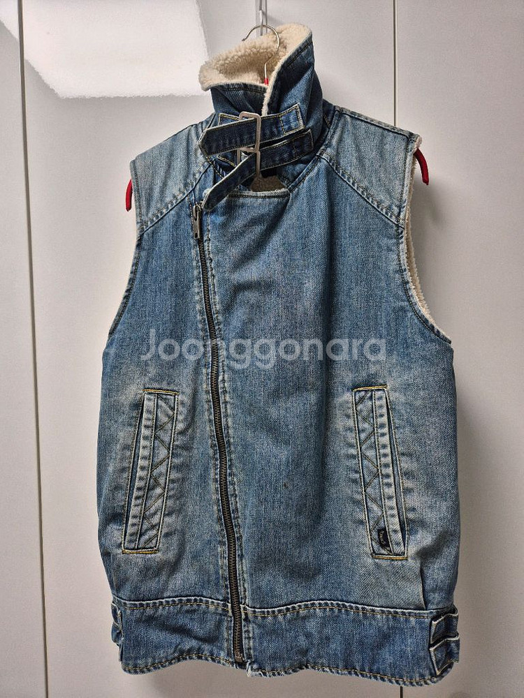 에드혹 데님 뽀글이 베스트 95사이즈--2