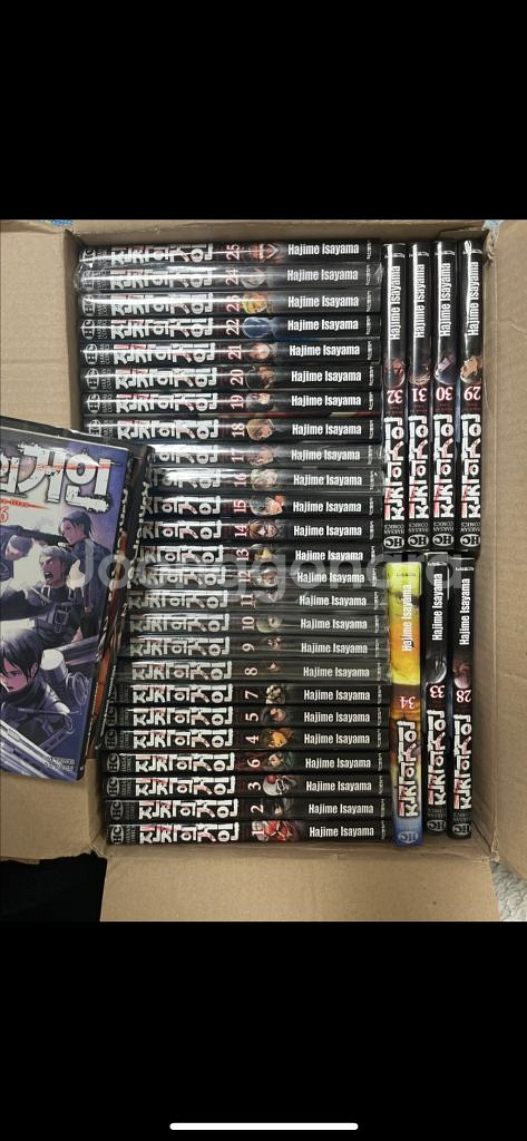 진격의 거인 만화책 1~34 완결 전권--0