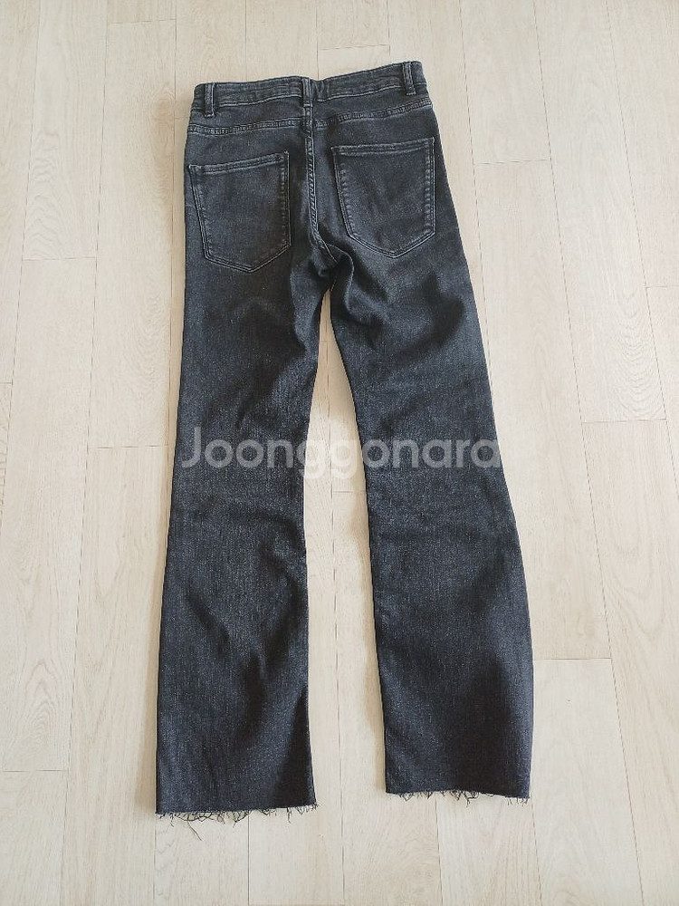 ZARA 블랙 데님 세미부츠컷 팬츠 EU36(24인치정도)--5