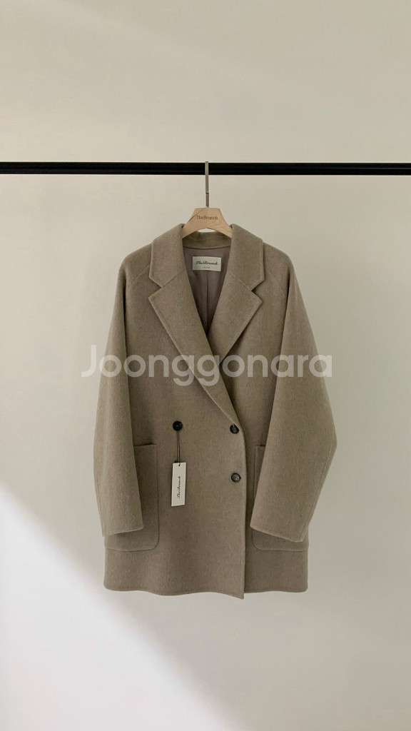 브런치 티너 하프 핸드메이드 자켓 코트 베이지--1