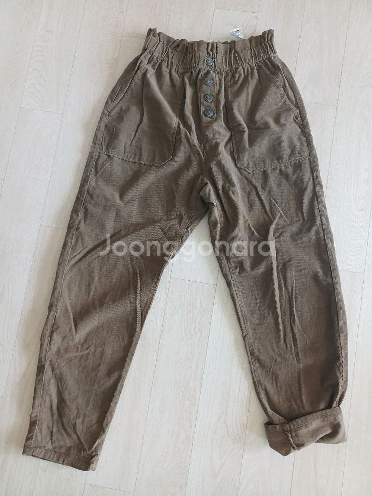 자라 부드러운 골덴 바지 XS사이즈(허리밴드)--0