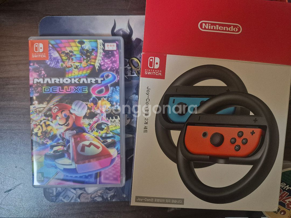 닌텐도 스위치 마리오카트8 디럭스 휠 포함--0